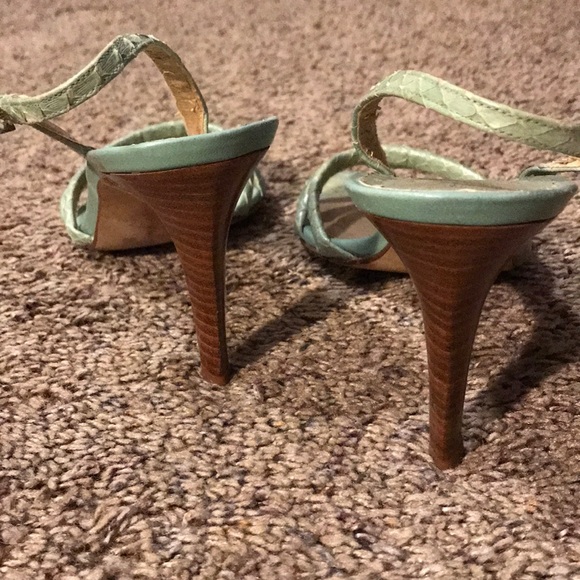 Stuart Weitzman Mint Green Strappy Heels - Picture 8 of 8